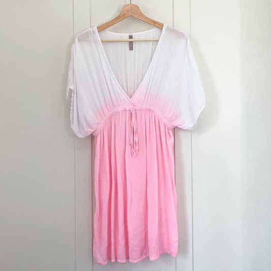 Thyme Maternity Like NEW Swim Cover Up | Pink and White Ombre, Beach Cover Up Women > Swim > Coverups 12 $ Buttons & Beans Co.