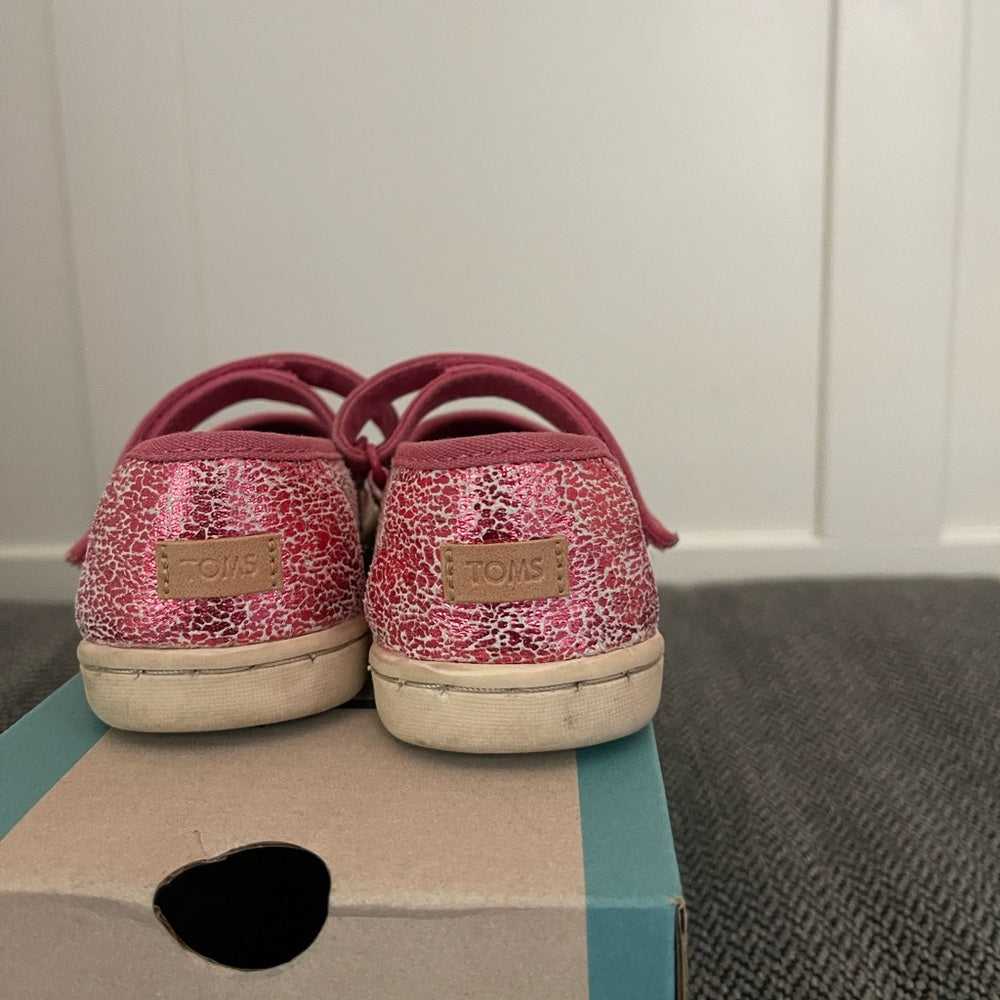 Tiny Toms Size 9T, Mary Jane Pink Velcro Kids Sneakers, Runners, Shoes, Sparkle Kids > Shoes > Sneakers 20 $ Buttons & Beans Co.