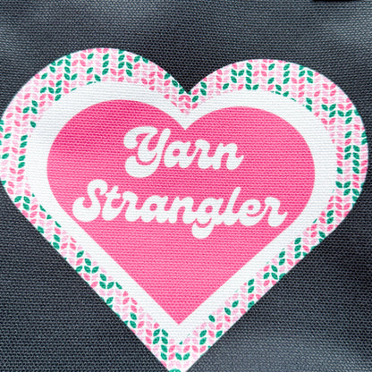 Being Knotty, Lined Vegan Leather Strap, Yarn Project Tote, Crochet Hook or Knitting Needles, Notions Bag, Crocheting Knitting Case, Fibre Organizer, Crafters, Crocheter and Knitter Humour Gift
