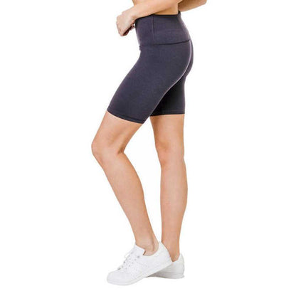 Tuff Veda Women’s Short, Women's Workout Bike Short, Grey High Waist Pocket Women > Shorts > Bike Shorts 15 $ Buttons & Beans Co.