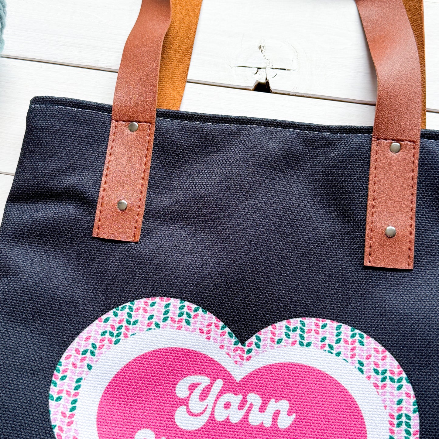 Being Knotty, Lined Vegan Leather Strap, Yarn Project Tote, Crochet Hook or Knitting Needles, Notions Bag, Crocheting Knitting Case, Fibre Organizer, Crafters, Crocheter and Knitter Humour Gift