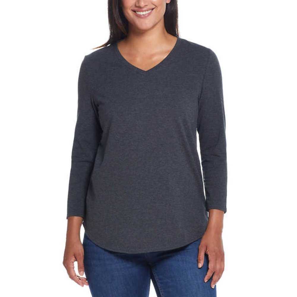 NEW Weatherproof Vintage Women s 3 4 Sleeve V Neck T shirt