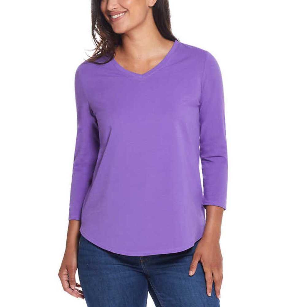 NEW Weatherproof Vintage Women s 3 4 Sleeve V Neck T shirt