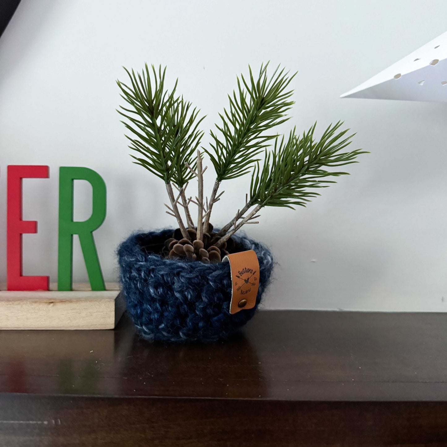 White Crochet Basket | Christmas Tree Chunky Crochet Decor Home decor 20 $ Buttons & Beans Co.