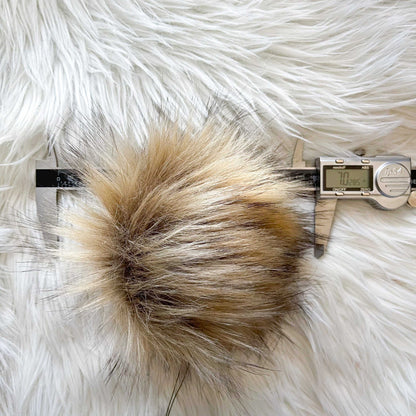 Wildcat Luxury Faux Fur Pompom | Brown, Natural Tie, Button or Snap Pom pom Pom Poms 7 $ Buttons & Beans Co.