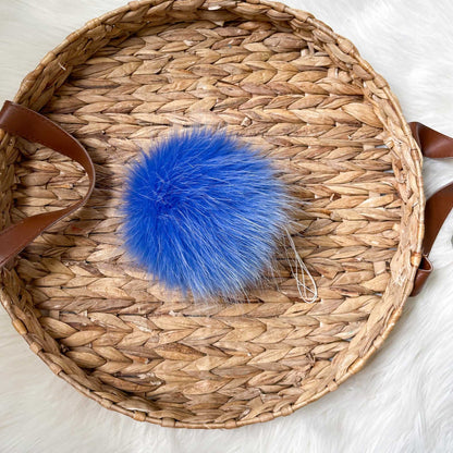 Winterfell Blue | Luxury Faux fur Pom Pom | Ties, Buttons or Snap Pompom Pom Poms 7 $ Buttons & Beans Co.