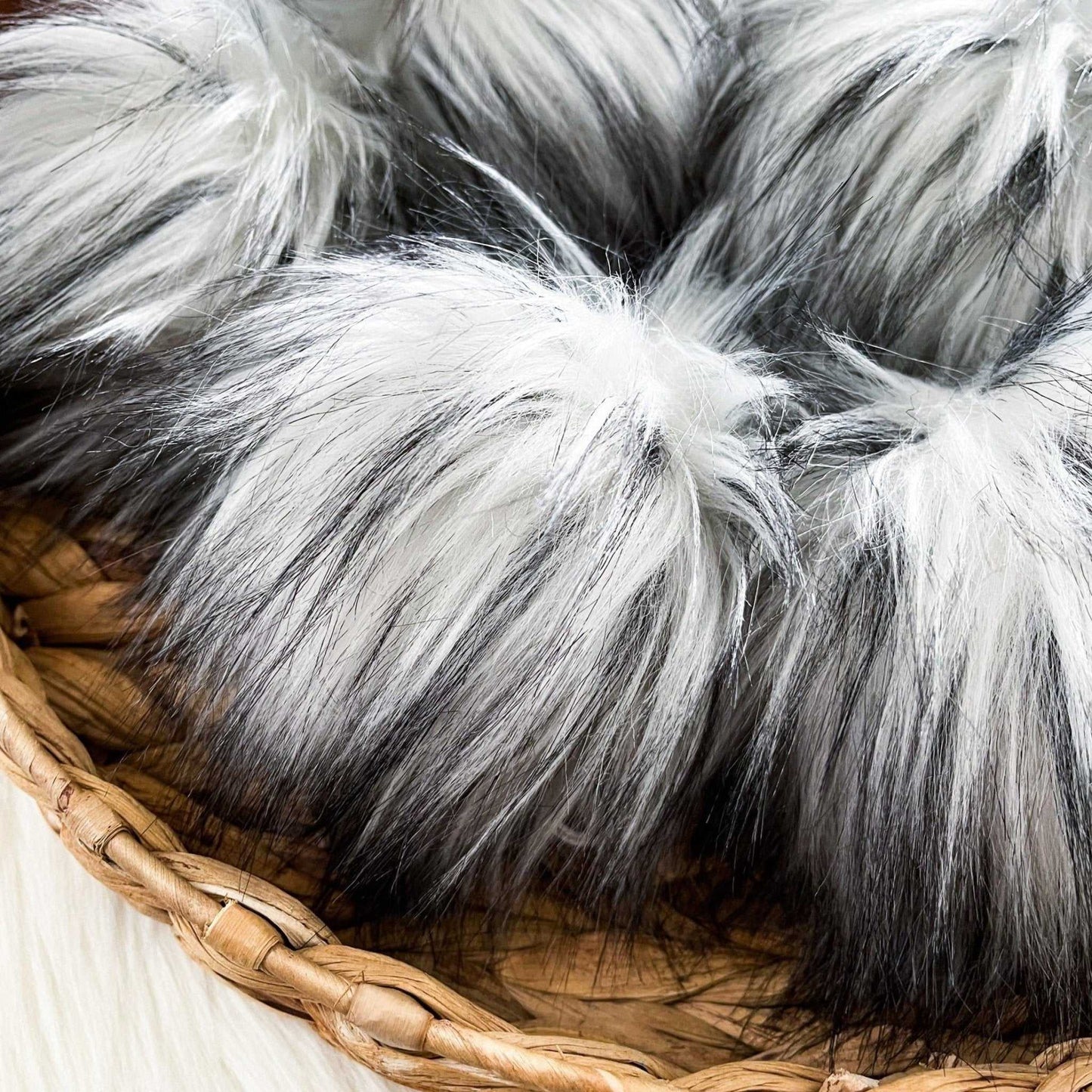 Wolf Faux Fur Fabric by the Yard or Meter | White and Black Pompom, Arts & Crafts, Decor, Costume Faux Fur Fabric 3 $ Buttons & Beans Co.