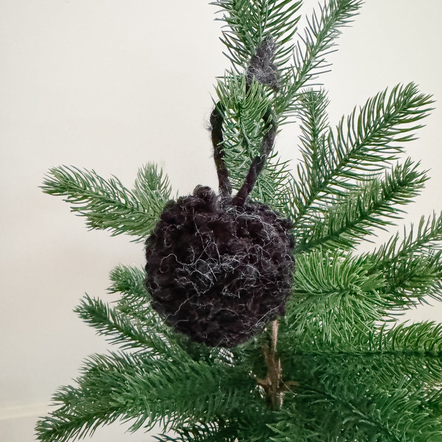 Woolly Pom Pom Christmas Ornament | Black