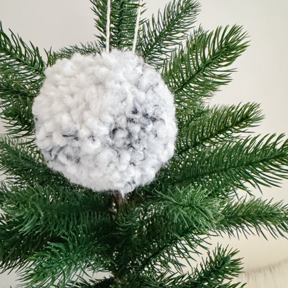 Woolly Pom Pom Christmas Ornament | Marble