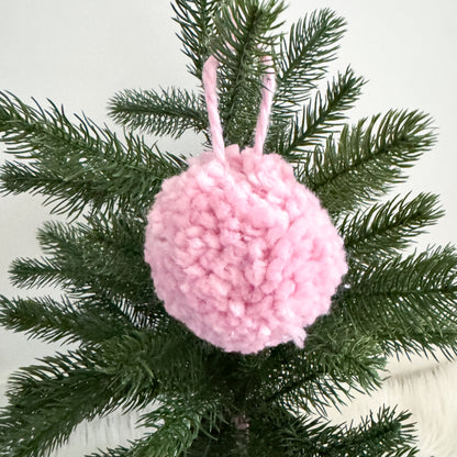 Woolly Pom Pom Christmas Ornament | Pink