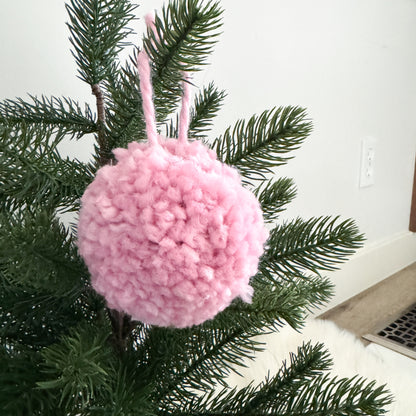 Woolly Pom Pom Christmas Ornament | Pink