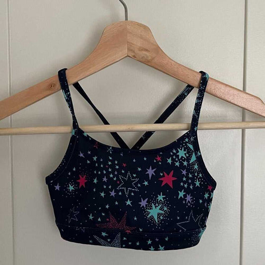 XS GAPFit Sports Bra Racer Back Workout Active Top, Stars, Yoga Kids > Shirts & Tops > Camisoles 10 $ Buttons & Beans Co.