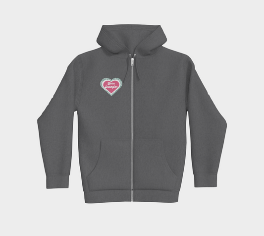 Yarn Strangler, Premium Zip Up Hoodie Sweater, Crocheter Apparel, Yarn and Fibre Enthusiast Gift, Knitting Crocheting Apparel, Knitters and Crochet Humour Clothing