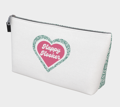 Happy Hooker, Notions Bag, Crochet Hook, Knitting Needles Organizer, Accessories Case, Crocheting Knitting, Fibre Enthusiasts, Crafters, Crocheter and Knitter Humour Gift