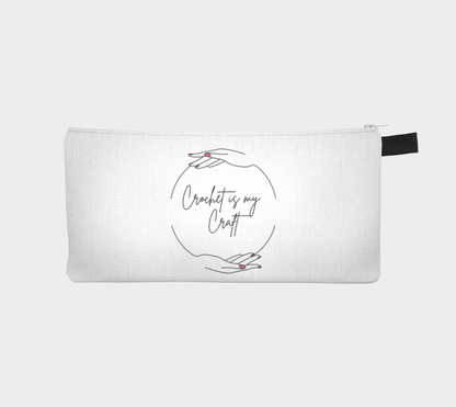 Crochet is my Craft Small Case, Crochet Hook and Knitting Needles Case, Notions Bag, Accessories Case, Crocheting Knitting, Fibre Enthusiasts, Crafters, Crocheter and Knitter Humour