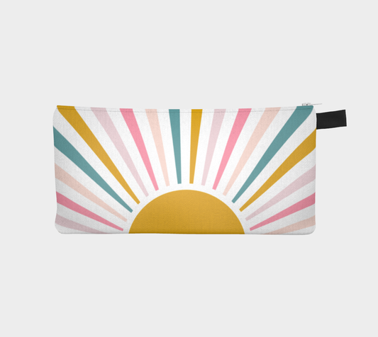 Lil' Ray O' Sunshine, Small Case, Crochet Hook and Knitting Needles Case, Notions Bag, Accessories Case, Crocheting Knitting, Fibre Enthusiasts, Crafters, Crocheter and Knitter Humour