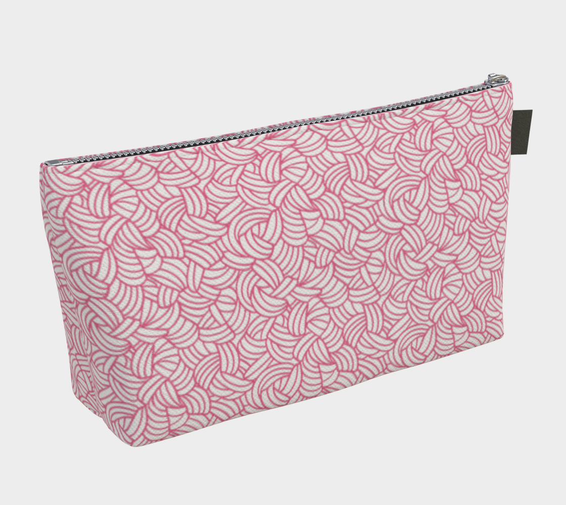 Knots All Over Pink, Notions Bag, Crochet Hook, Knitting Needles Organizer, Accessories Case, Crocheting Knitting, Fibre Enthusiasts, Crafters, Crocheter and Knitter Humour Gift