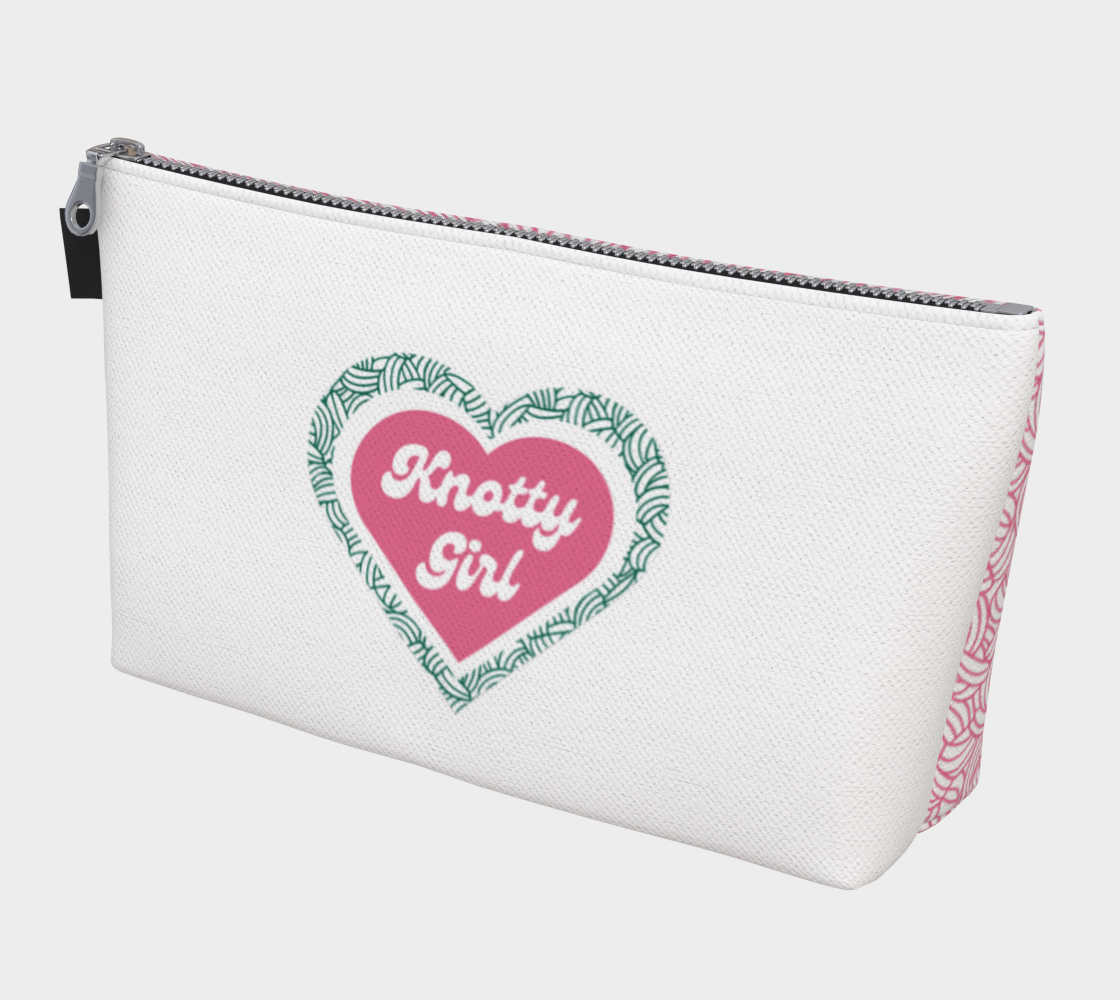 Knotty Girl, Notions Bag, Crochet Hook, Knitting Needles Organizer, Accessories Case, Crocheting Knitting, Fibre Enthusiasts, Crafters, Crocheter and Knitter Humour Gift