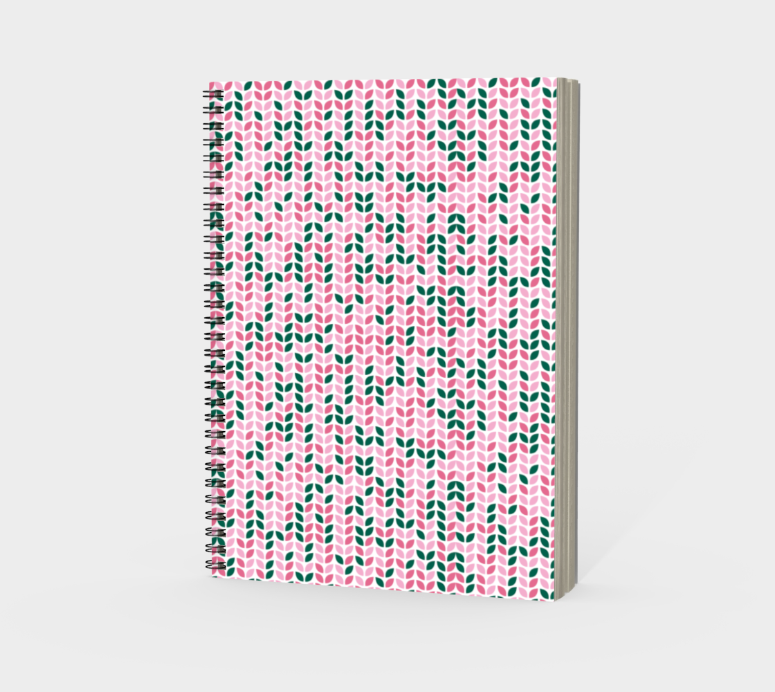 Knit All Over Spiral Bound Notebook, Blank, Ruled or Bullet Paper, for Crafters, Fibre enthusiasts, Crocheters and Knitters