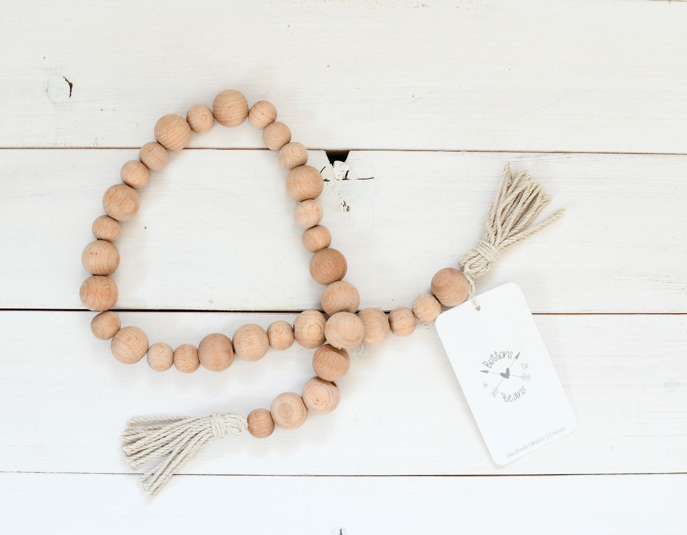 Wooden farmhouse beads | Boho Decor