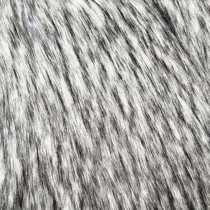 Grey Wolf Faux Fur Fabric by the Yard or Meter | Grey and Black Pompom Fur, Costume, Upholstery, stuffy - Buttons & Beans Co.- Buttons & Beans Co.