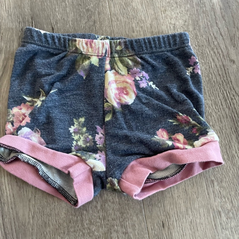 East of Embers Baby girl floral shorties 12-18 months