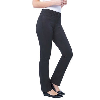 Santana Straight Jeans with Tummy Control | Black Denim, Size 12, 14