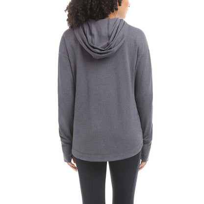 Danskin Women’s Popover Hoodie Sweatshirt | Heathered Black Sweater Active