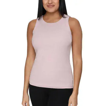 Tahari Women’s Tank Top, Sleeveless Top, Pink Muscle Tank, Crew Neck