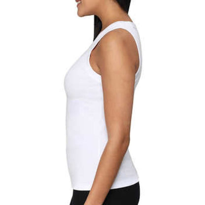 Tahari Women’s Tank Top, Sleeveless Top, White Muscle, Crew Neck