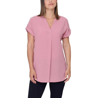 Rachel Rachel Roy V-Neck Top | Pink Tunic style Flowy Shirt, Size XXL