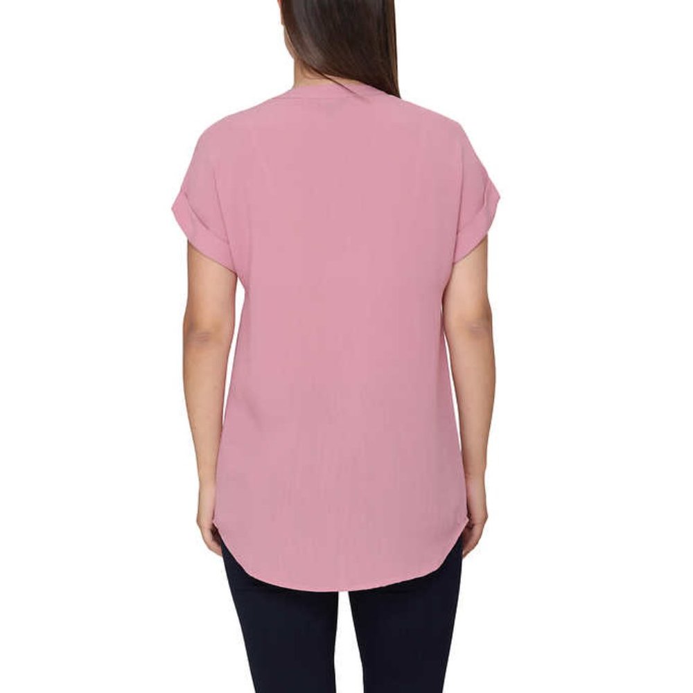 Rachel Rachel Roy V-Neck Top | Pink Tunic style Flowy Shirt, Size XXL