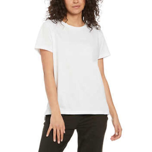 Bench Women’s Crew Neck T-Shirt, Short Sleeve Relaxed | White