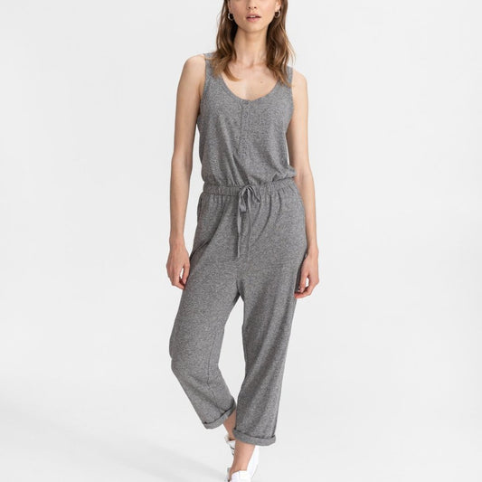 Gap Like new! Grey marled Draw String Waist Sleeveless Jumpsuit | Crop Romper M