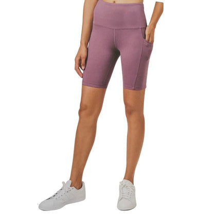 Tuff Veda Women’s Short, Women's Workout Bike Short | Mauve Pink Active Wear