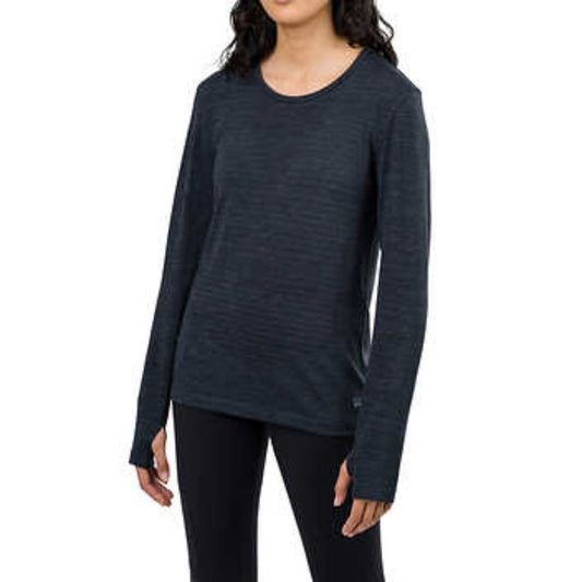 Tuff Athletics Women’s Seamless Top | Black Pullover long Sleeve Active