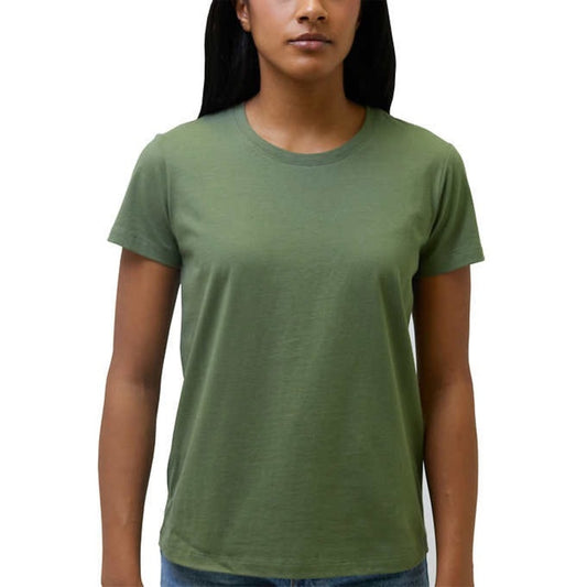 Ecothreads Women's Organic Cotton T-Shirt | Green Top, Ladies Shirt