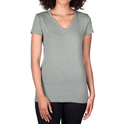 Kirkland Signature Cotton Top Women’s Short Sleeve T-shirt, Green Top, Shirt