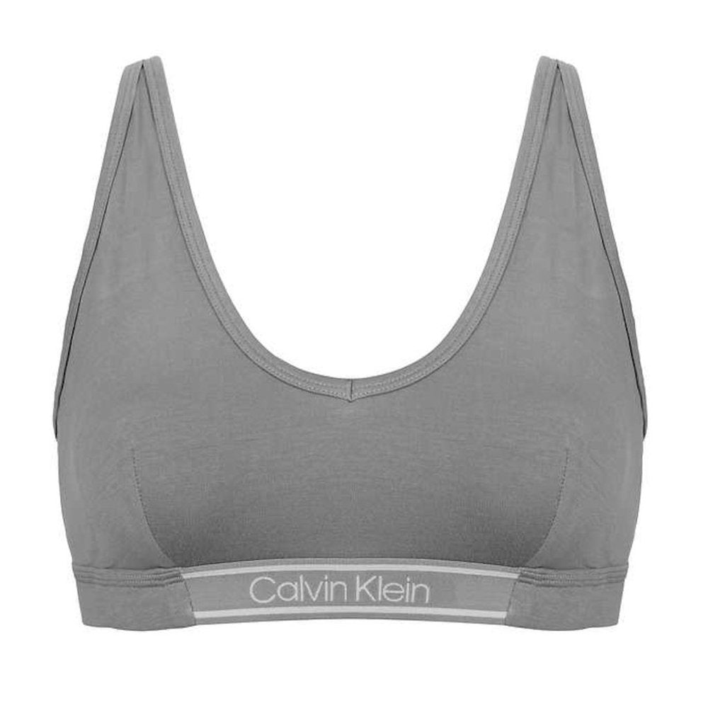 Calvin Klein Women's Bamboo Bralette, Pull on, Lightly Lined, Navy Blue Bra