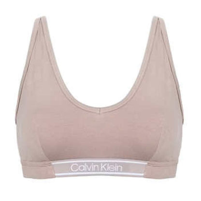 Calvin Klein Women's Bamboo Bralette, Pull on, Lightly Lined, Navy Blue Bra