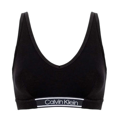 Calvin Klein Women's Bamboo Bralette, Pull on, Lightly Lined, Navy Blue Bra