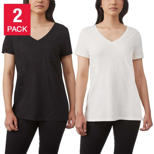 Tilley Women’s Active T-shirt, Black, White, Loungewear, Casual Top, Shirt