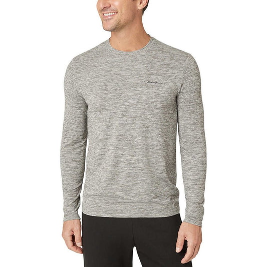 Eddie Bauer Men’s Long Sleeve Shirt, Grey Heathered long sleeve top