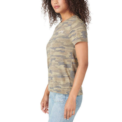 Lucky Brand Women's Graphic Tee Cotton T-Shirt | Camo pattern Green