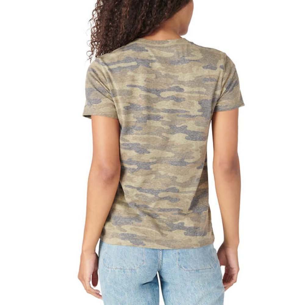 Lucky Brand Women's Graphic Tee Cotton T-Shirt | Camo pattern Green