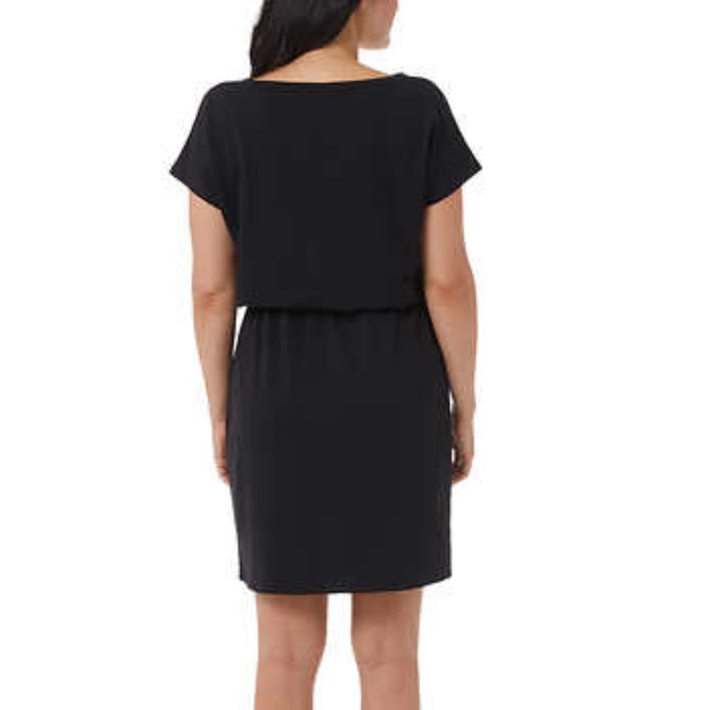 32 Degrees Women's V-neck Dress | Black, Sports Dress, Summer, Light Drawstring - 32 Degrees- Buttons & Beans Co.