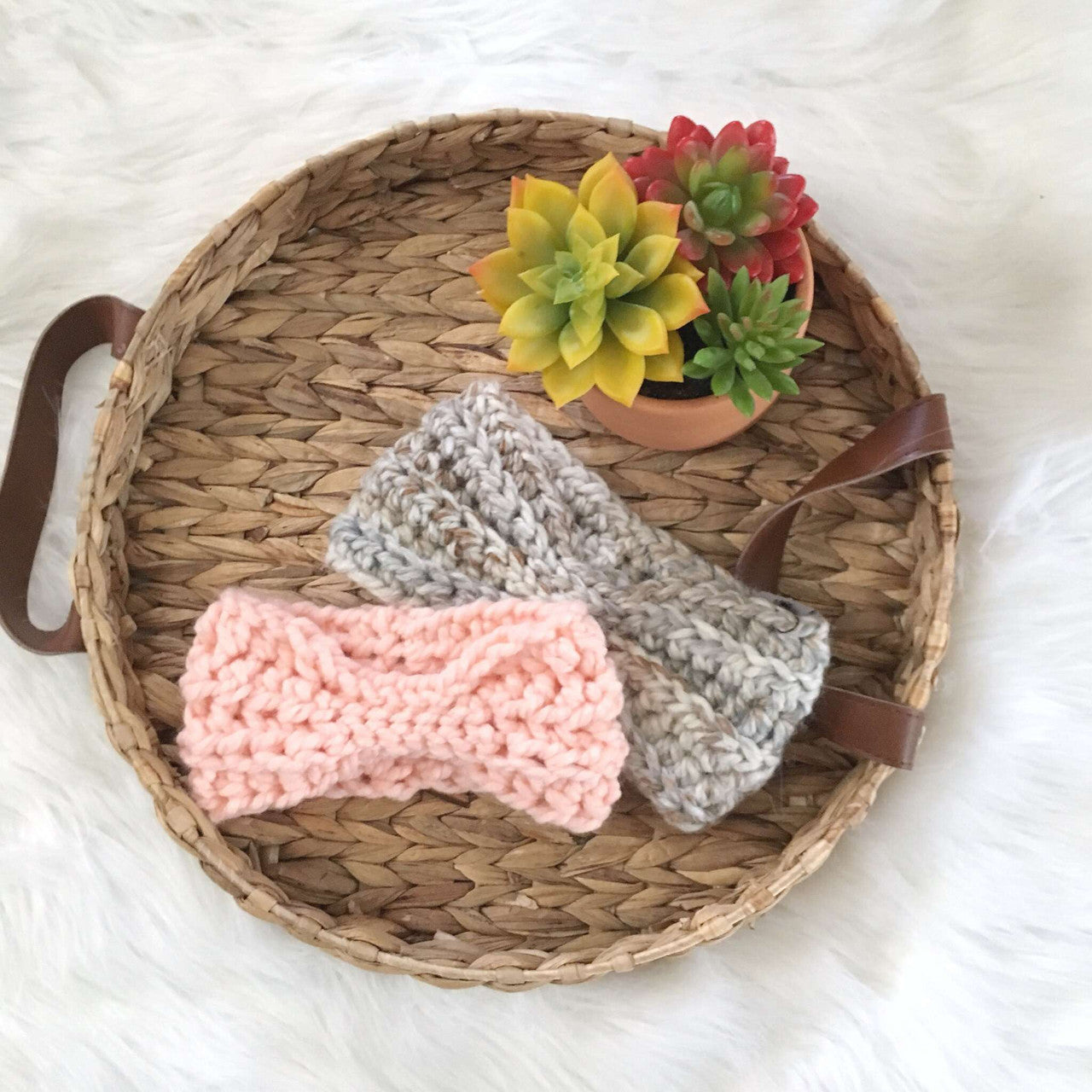 Cinched Ear Warmer | Newborn to Adult | Made to Order Soft, luxurious, long pile faux fur fabric by the yard supplier, Calgary, Canada