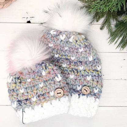 Mini Heart Hat | Newborn to Adult | Made to Order Soft, luxurious, long pile faux fur fabric by the yard supplier, Calgary, Canada