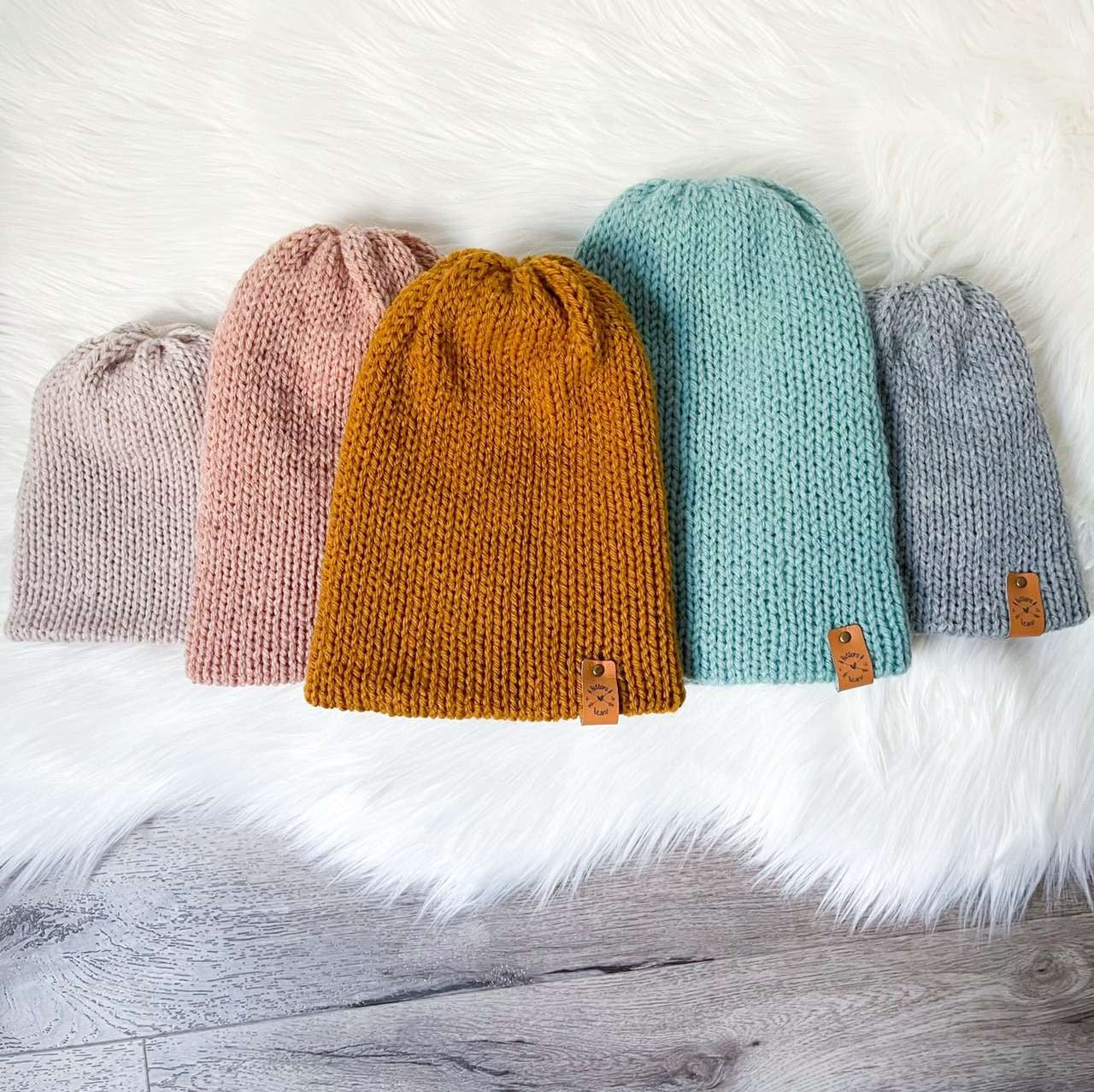 Reversa | Knit Slouchy Hat with Removable Pompom Soft, luxurious, long pile faux fur fabric by the yard supplier, Calgary, Canada