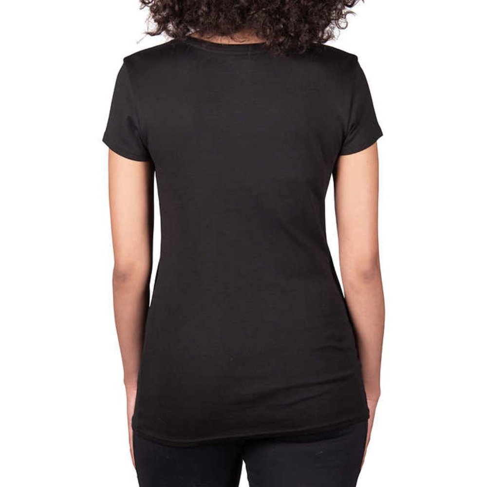 L, NEW Kirkland Signature Cotton Top Women’s Short Sleeve T-shirt | Black, nwt - Kirkland Signature- Buttons & Beans Co.